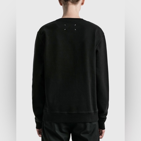 💖Host Pick💖 Maison Margiela men size XS black logo embroidered sweatshirt - Picture 4 of 12